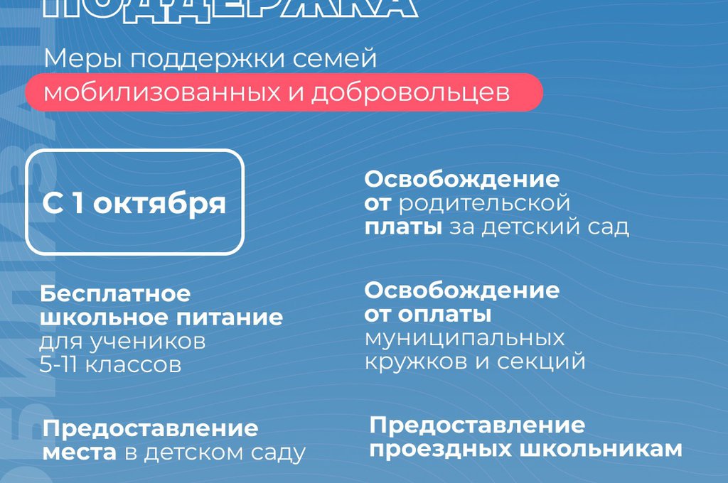 Администрация Вологды ввела локальные меры поддержки для семей мобилизованных